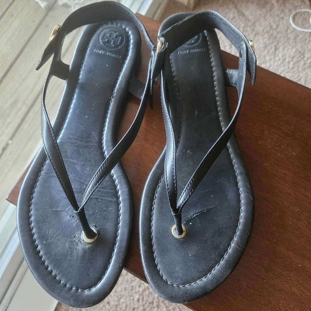 Tory Burch sandals.